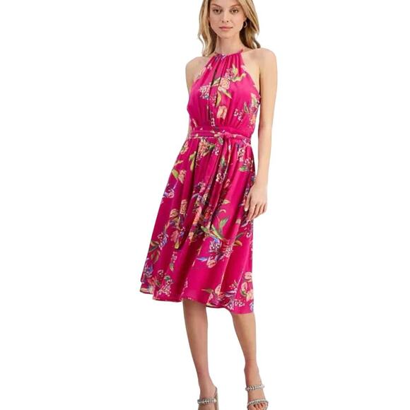 RACHEL Rachel Roy  Jinx Chiffon Floral Midi Dress Size US 8 - Picture 1 of 12